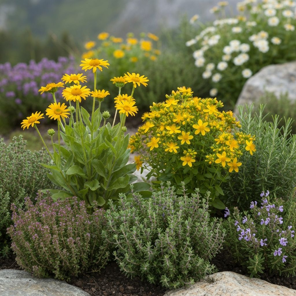 Traditional Alpine medicinal herbs and plants
